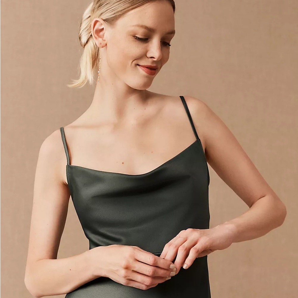 BHLDN Cali Satin MIDI Slip Dress | Bridesmaid Dress
